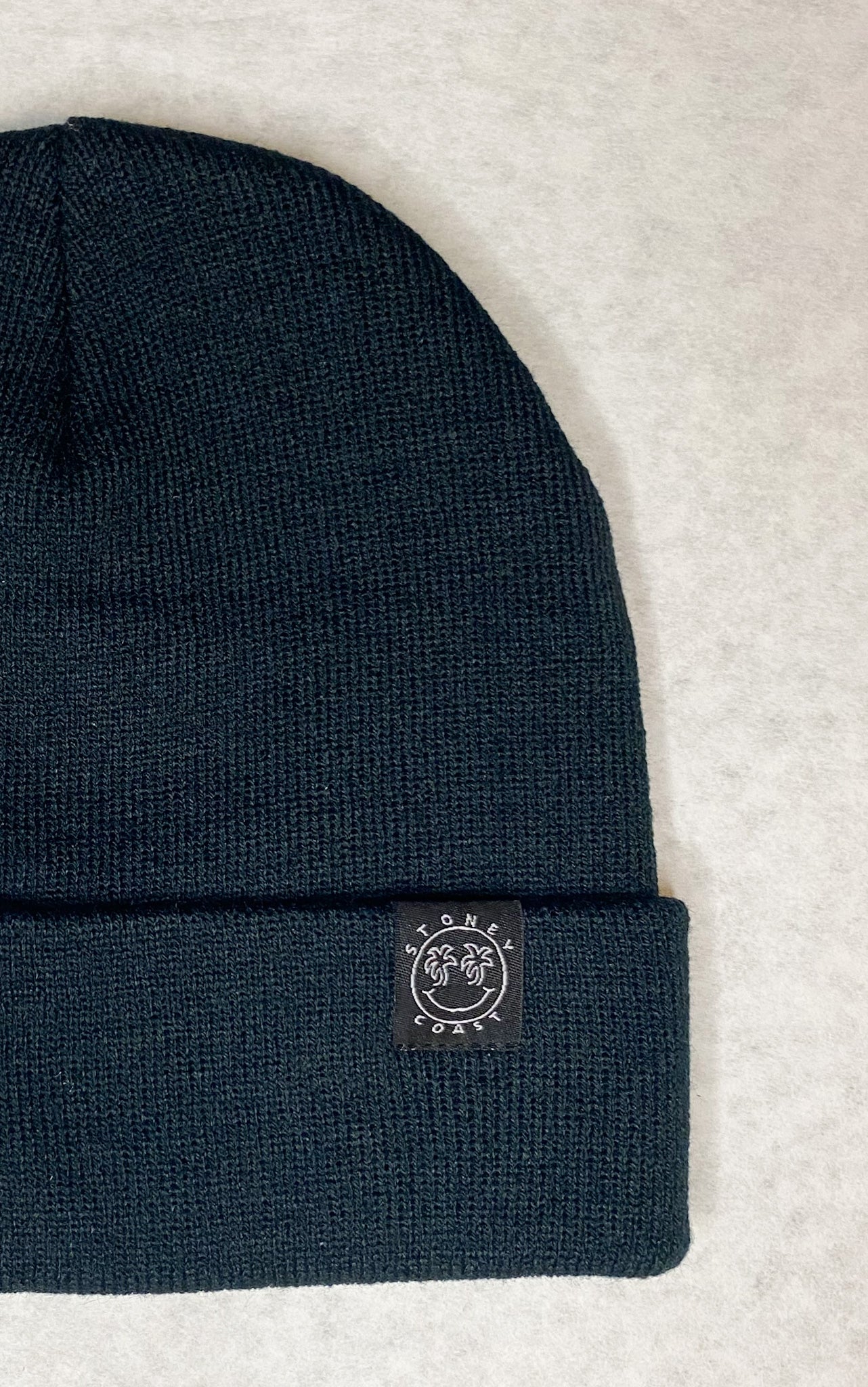 Black Smiley Beanie