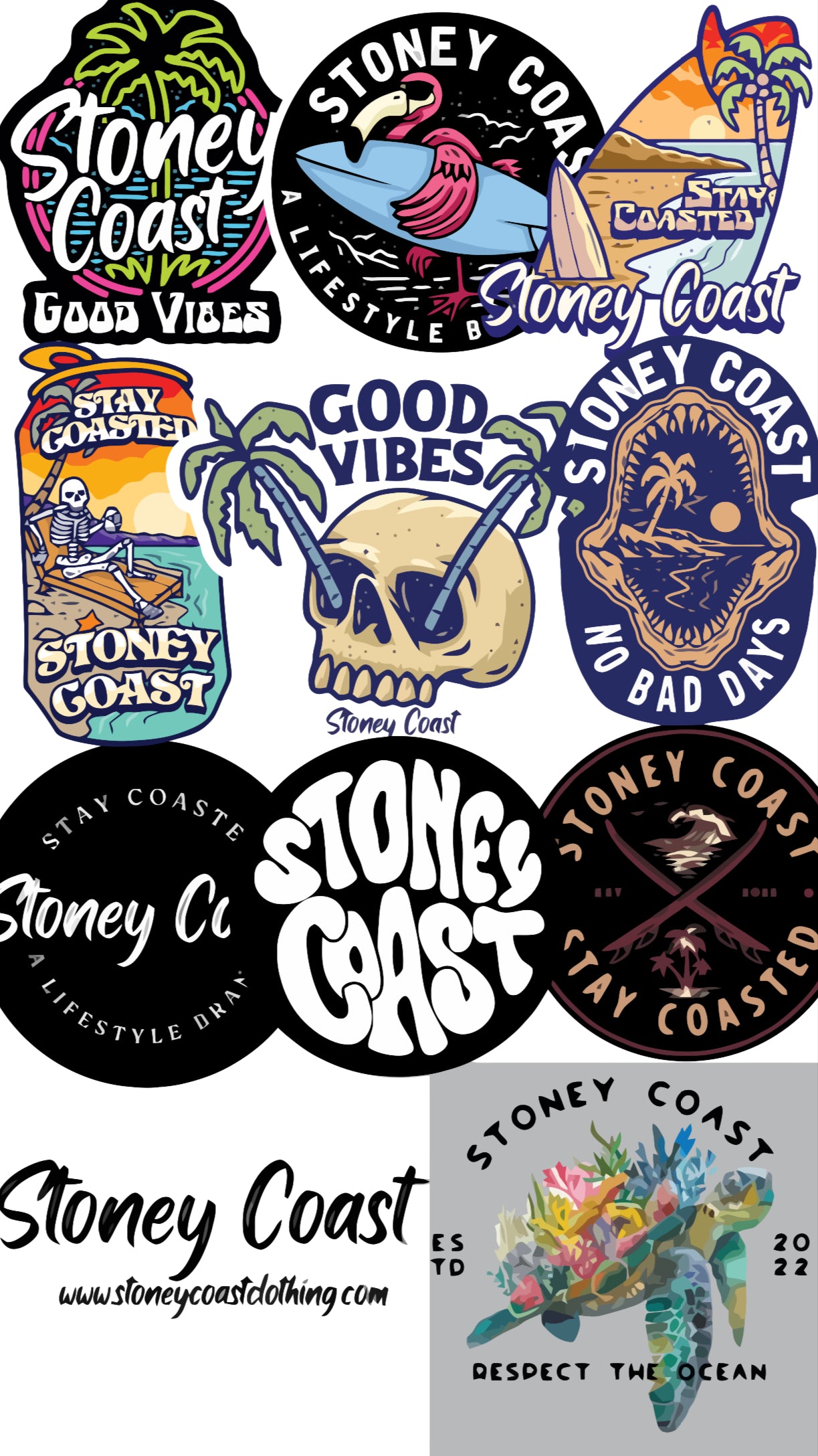 Stay Coasted Sticker Pack (11)